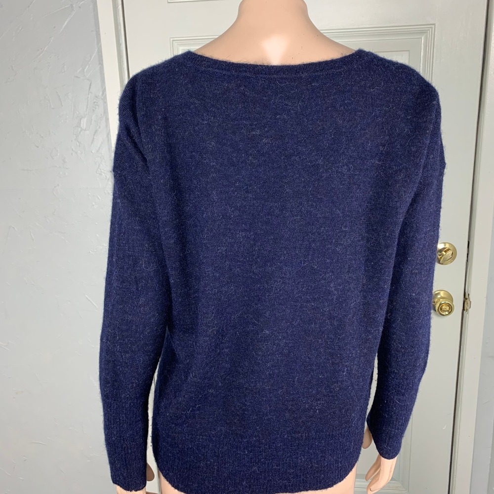 Peruvian Connection Heather Sweater S Alpaca Scoop Solid Knit Long sleeve P17 - Picture 6 of 8